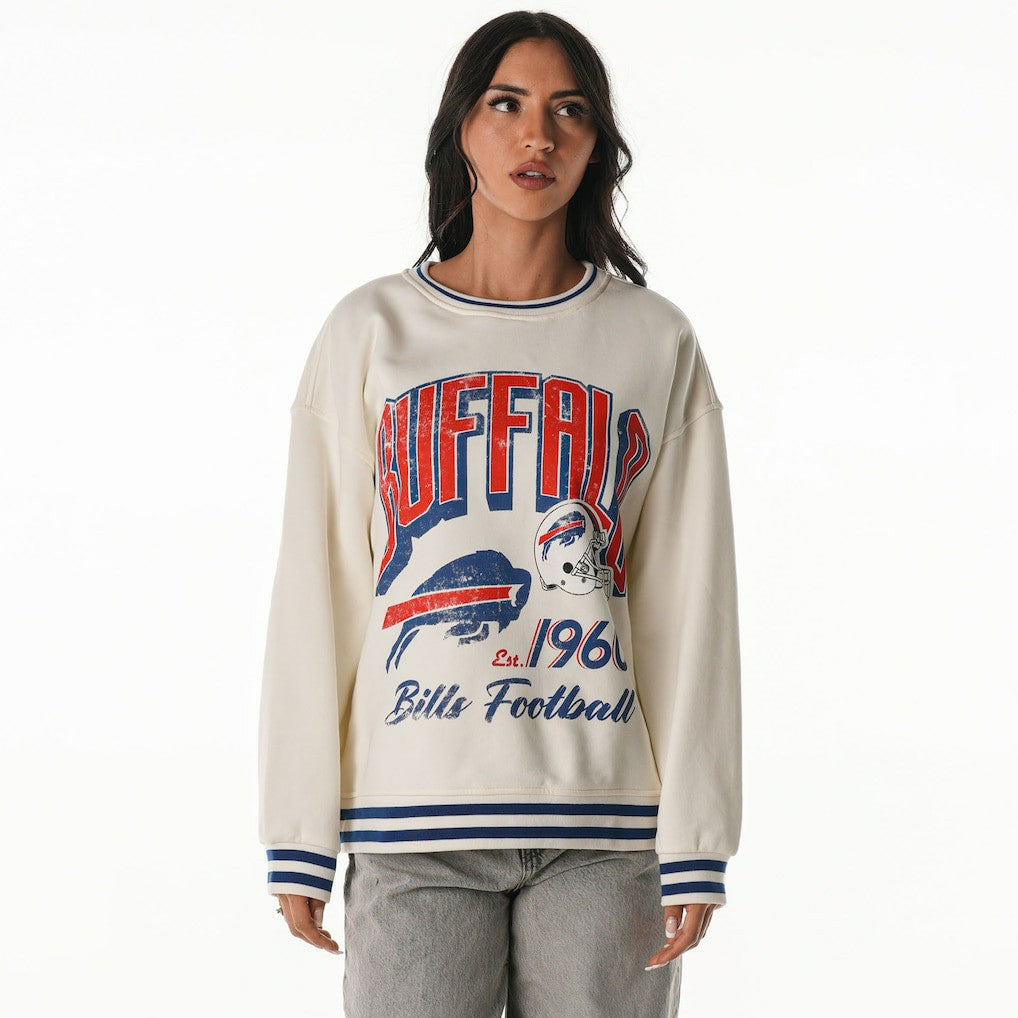 Buffalo Bills The Wild Collective Women's Oversized Vintage French Terry Sweatshirt | NFL US