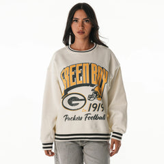 Green Bay Packers The Wild Collective Women's Oversized Vintage French Terry Sweatshirt | NFL Hot