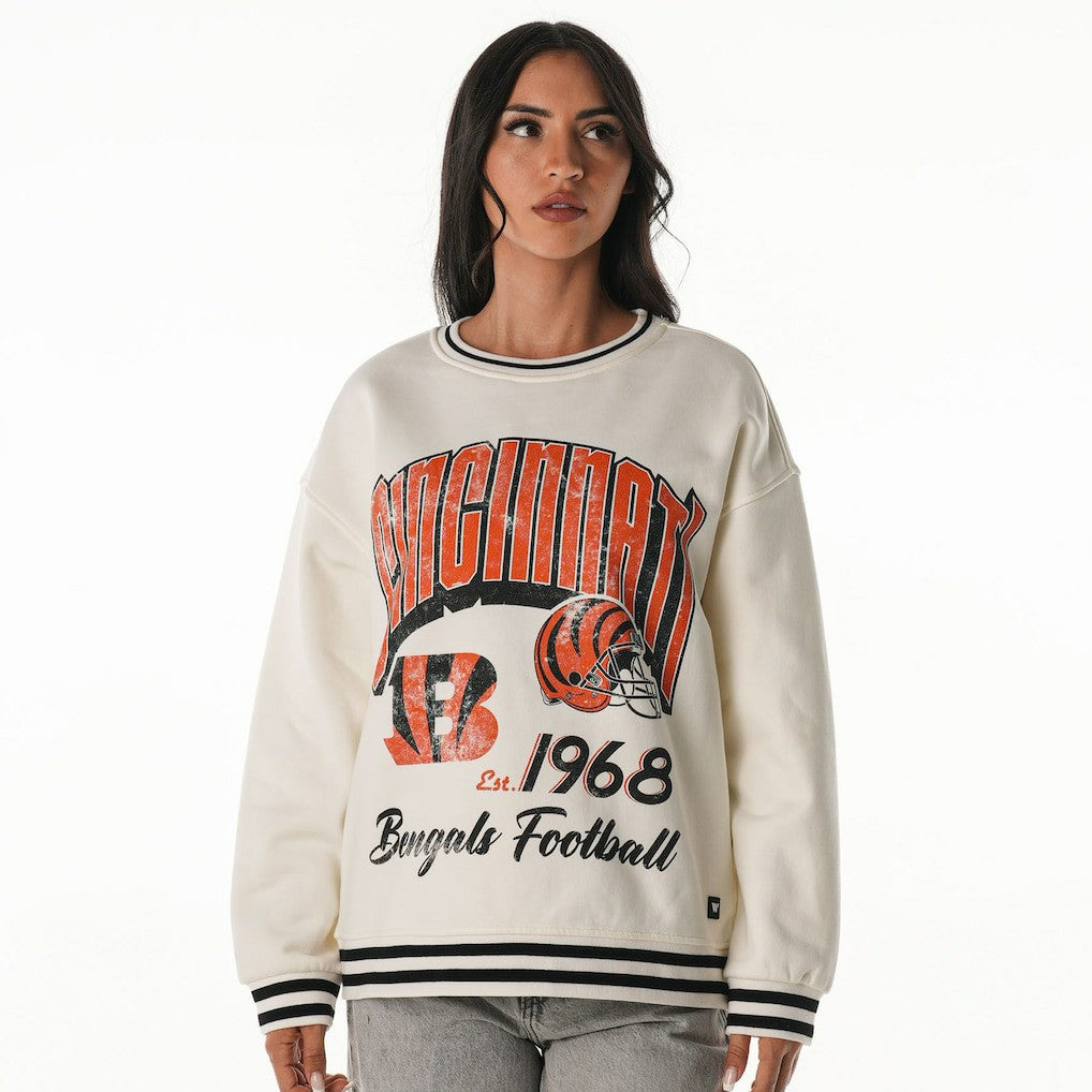 Cincinnati Bengals The Wild Collective Women's Oversized Vintage French Terry Sweatshirt | NFL New
