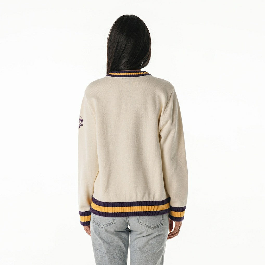 Minnesota Vikings The Wild Collective Women's Jacquard V-Neck Sweater | NFL Online