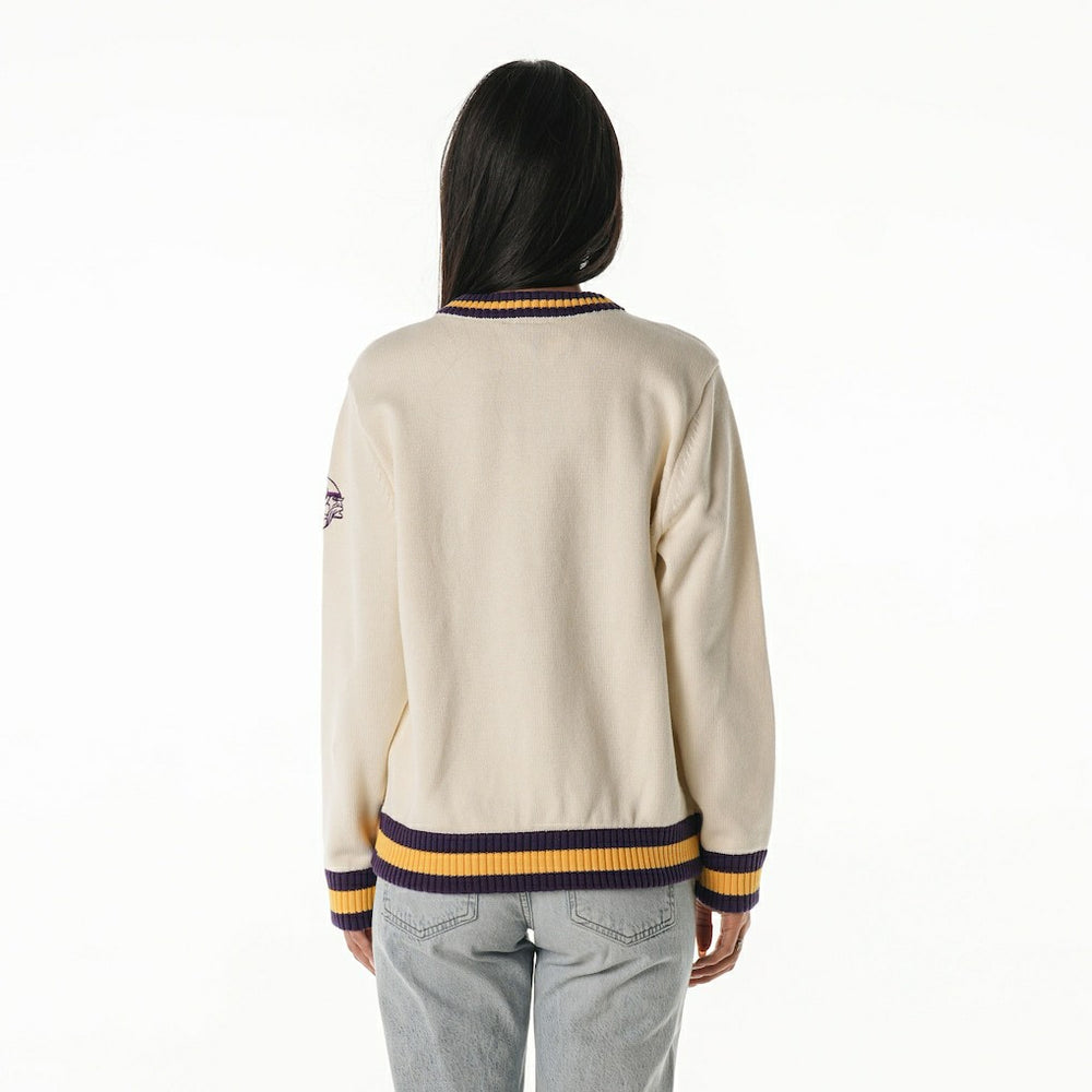 Minnesota Vikings The Wild Collective Women's Jacquard V-Neck Sweater | NFL Online
