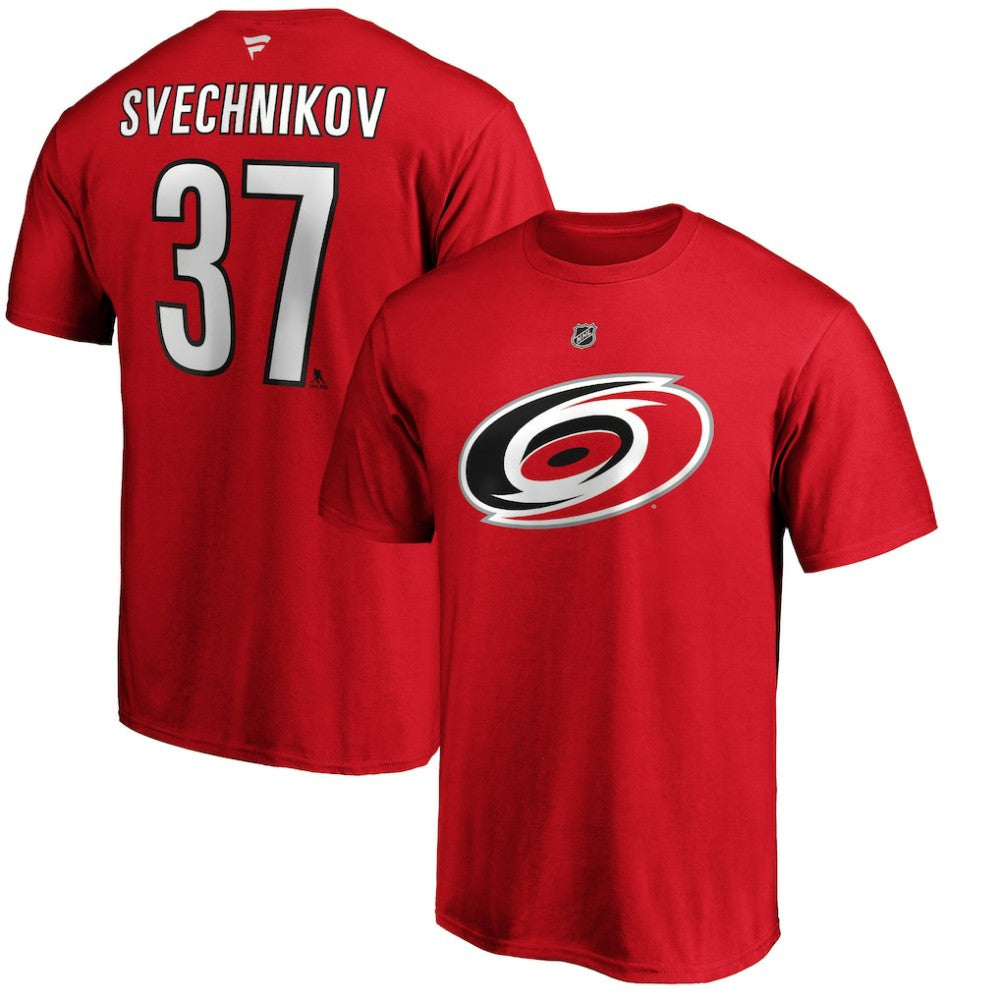 Andrei Svechnikov Carolina Hurricanes Fanatics Authentic Stack Name & Number T-Shirt -  NHL T-shirts