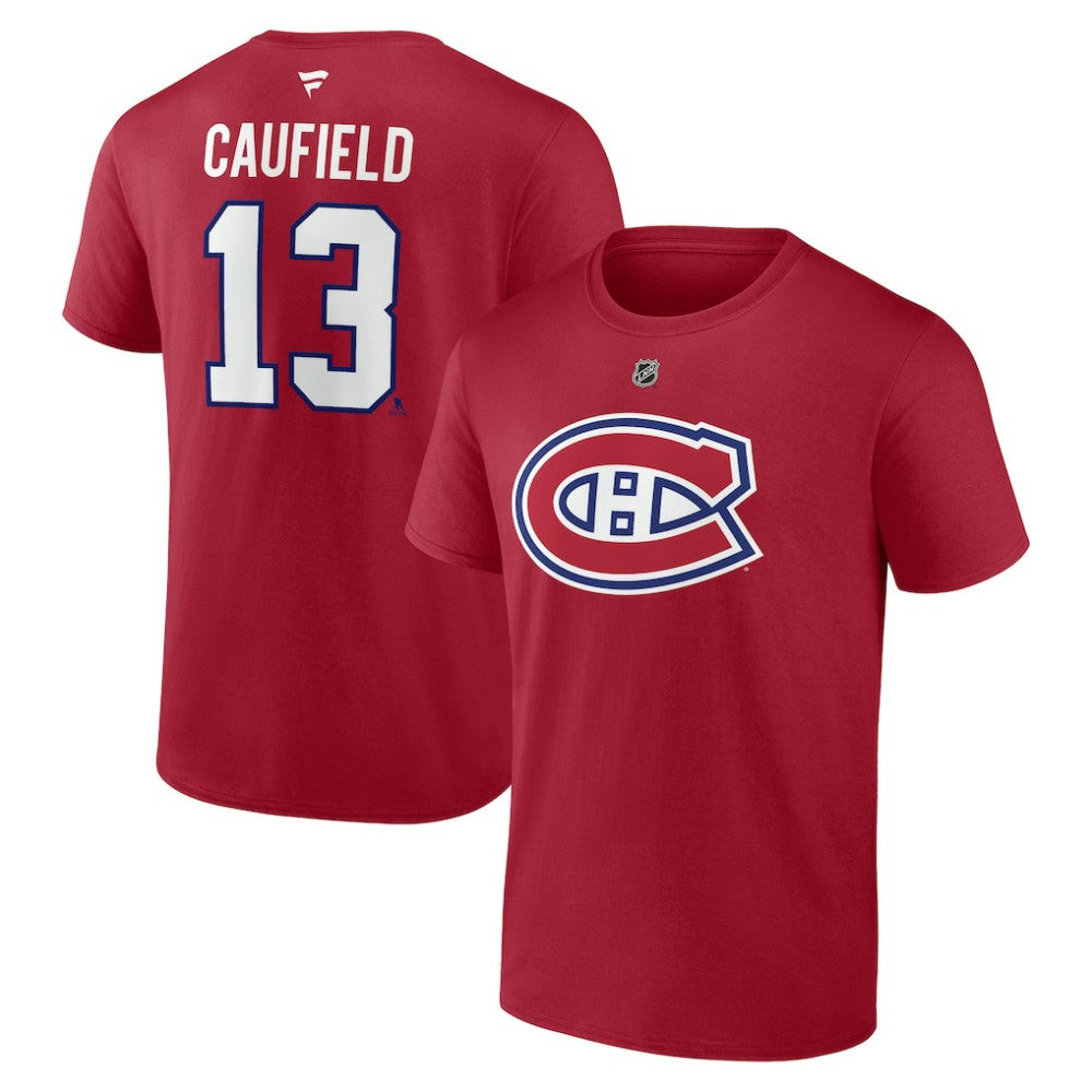 Cole Caufield Montreal Canadiens Fanatics Authentic Stack Name & Number T-Shirt -  NHL T-shirts