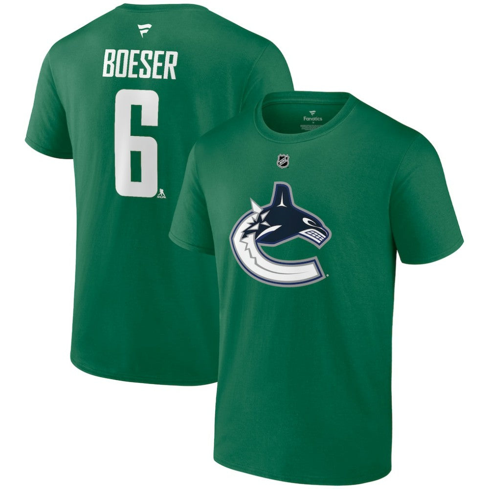 Brock Boeser Vancouver Canucks Fanatics Authentic Stack Name & Number T-Shirt -  NHL T-shirts