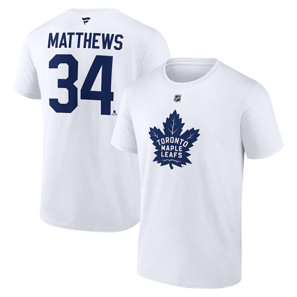 Auston Matthews Toronto Maple Leafs Fanatics Authentic Stack Name & Number T-Shirt -  NHL T-shirts