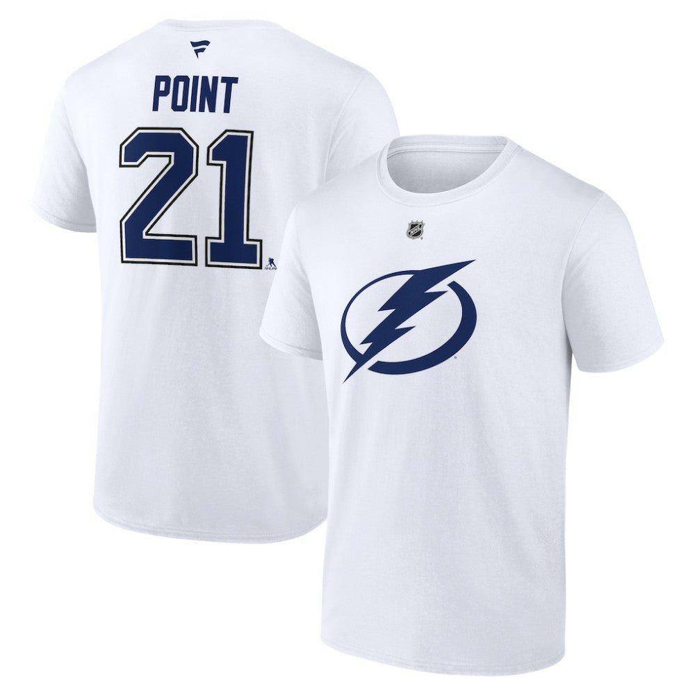 Brayden Point Tampa Bay Lightning Fanatics Authentic Stack Name & Number T-Shirt -  NHL T-shirts