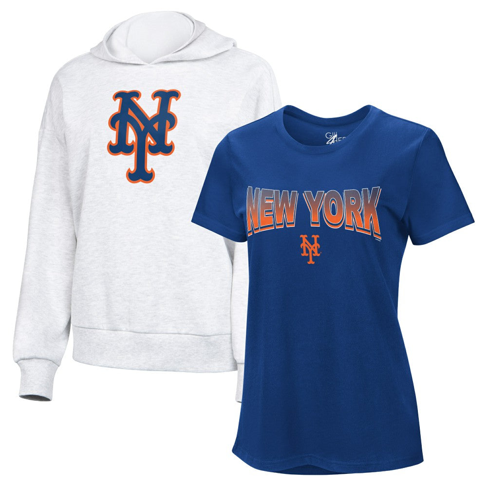 New York Mets G-III 4Her by Carl Banks Women's T-Shirt and Hoodie Combo Pack - MLB Hoodies