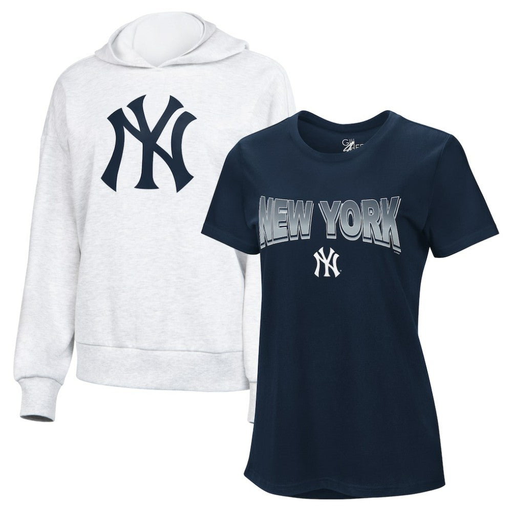 New York Yankees G-III 4Her by Carl Banks Women's T-Shirt and Hoodie Combo Pack - MLB Hoodies