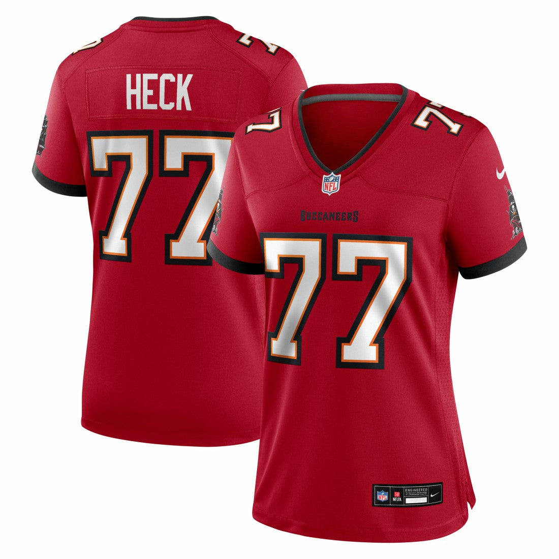Tampa Bay Buccaneers Charlie Heck  Women's Team Game Jersey | NFL Sale