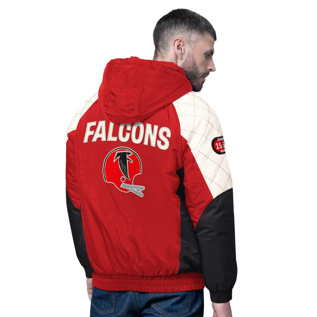 Atlanta Falcons Starter Oxford Crinkle Full-Snap Hoodie Jacket | NFL New