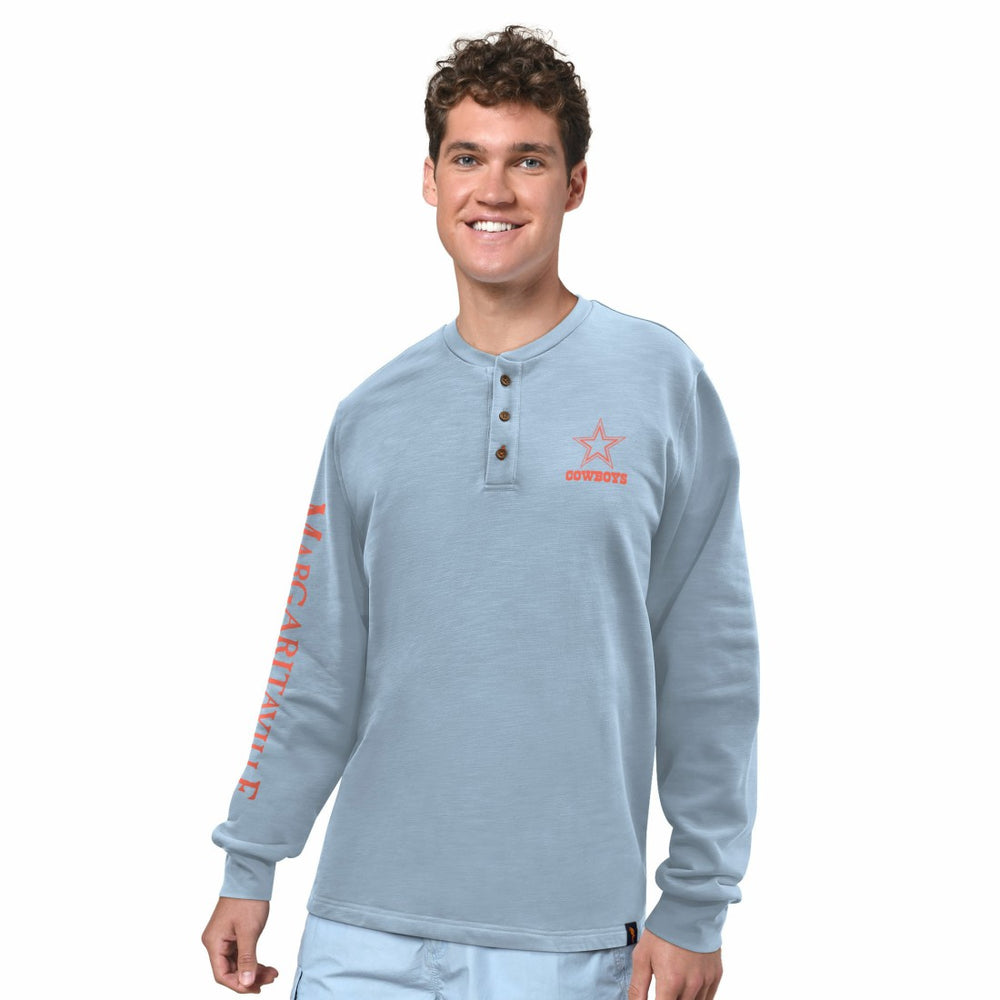 Dallas Cowboys Margaritaville Five O'Clock Henley Long Sleeve T-Shirt | NFL Near me