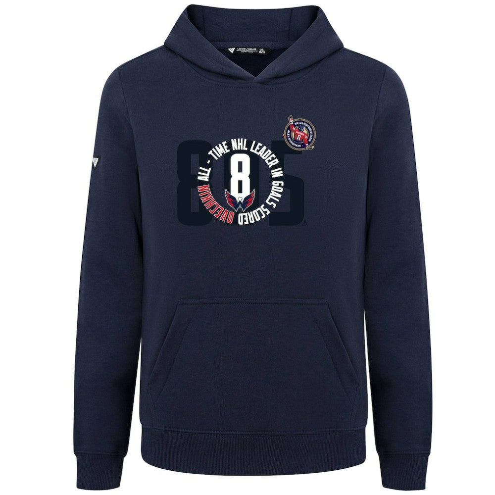 Alexander Ovechkin Washington Capitals Levelwear Youth NHL All-Time Leading Goal Scorer Milestone Name & Number Podium Pullover Hoodie -  NHL Hoodies