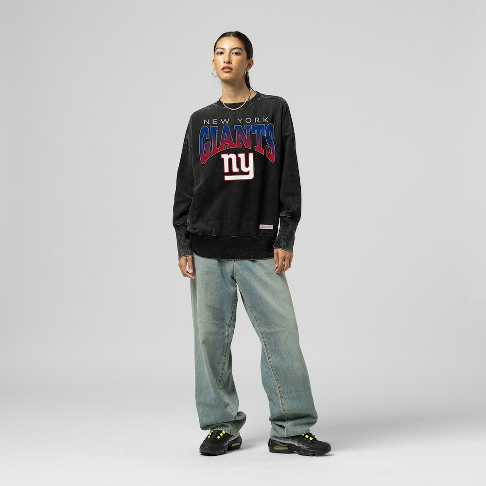 New York Giants Women's Delineate Mineral Wash Crewneck Sweatshirt | NFL Sale