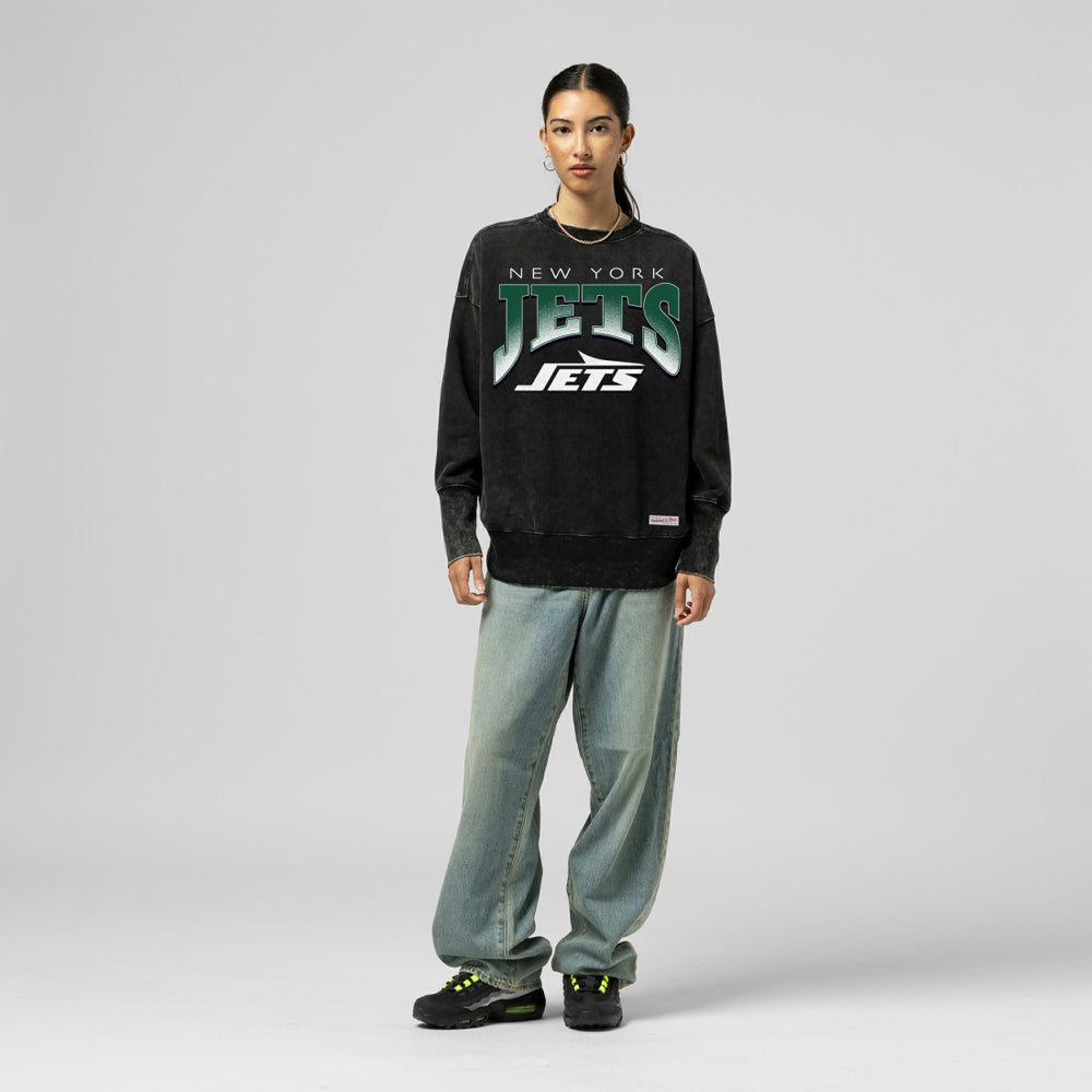 New York Jets Women's Delineate Mineral Wash Crewneck Sweatshirt | NFL Near me
