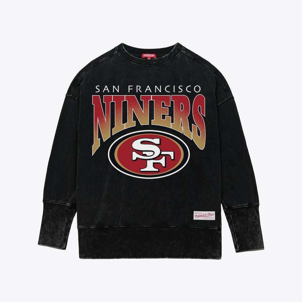 San Francisco 49ers Women's Delineate Mineral Wash Crewneck Sweatshirt | NFL Near me
