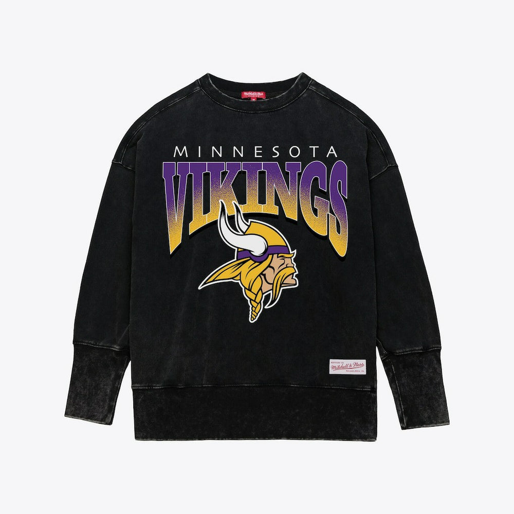 Minnesota Vikings Women's Delineate Mineral Wash Crewneck Sweatshirt | NFL New