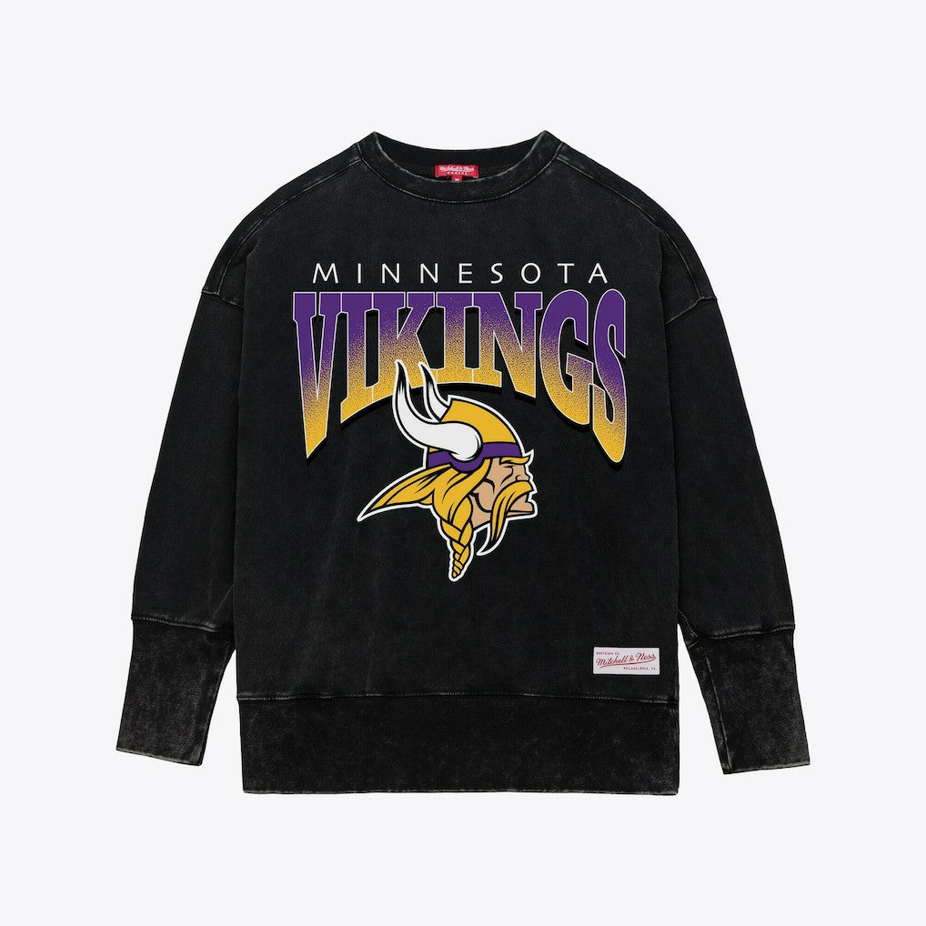 Minnesota Vikings Women's Delineate Mineral Wash Crewneck Sweatshirt | NFL New