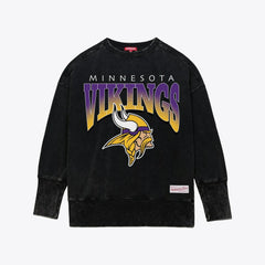 Minnesota Vikings Women's Delineate Mineral Wash Crewneck Sweatshirt | NFL New