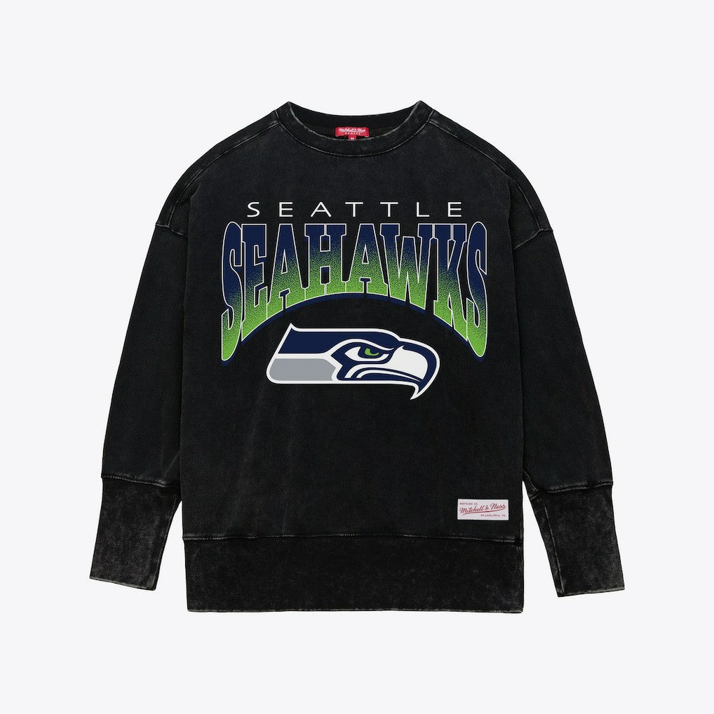 Seattle Seahawks Women's Delineate Mineral Wash Crewneck Sweatshirt | NFL Hot