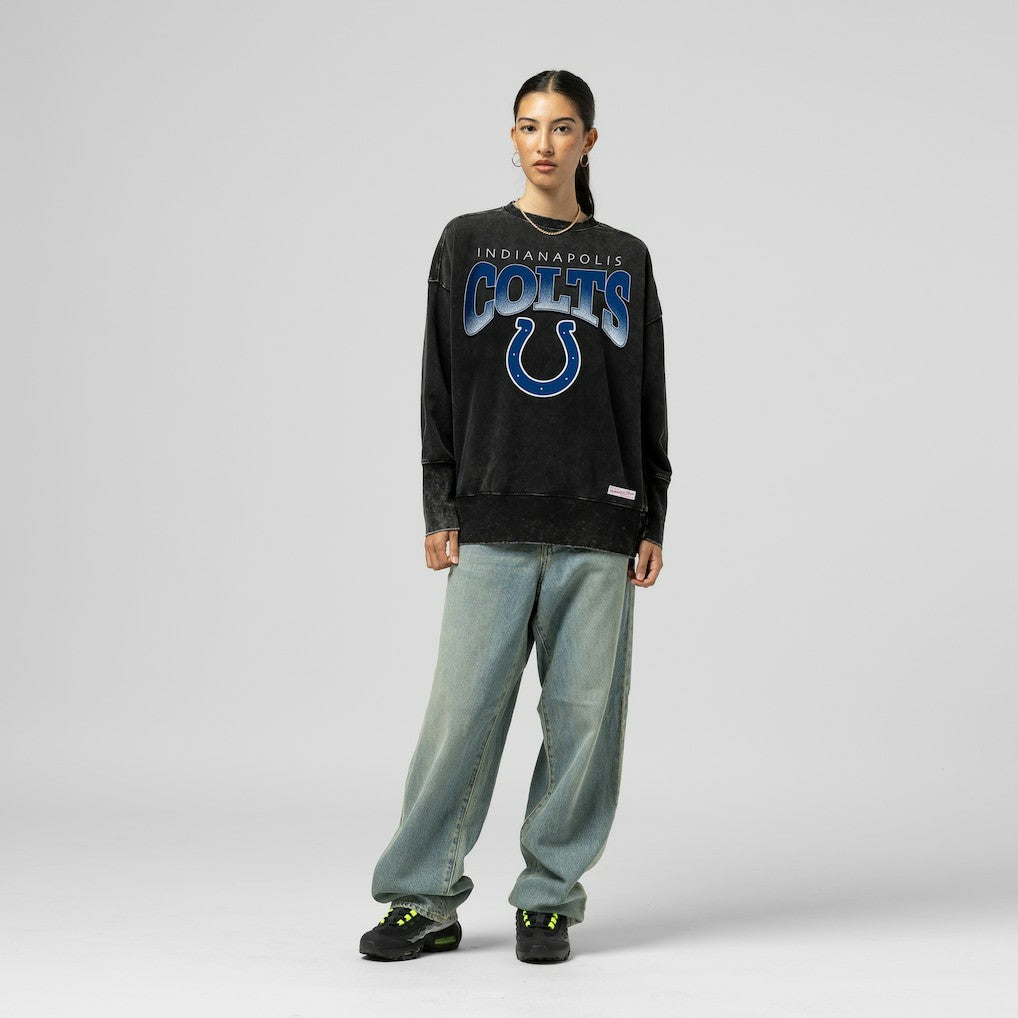 Indianapolis Colts Women's Delineate Mineral Wash Crewneck Sweatshirt | NFL Near me