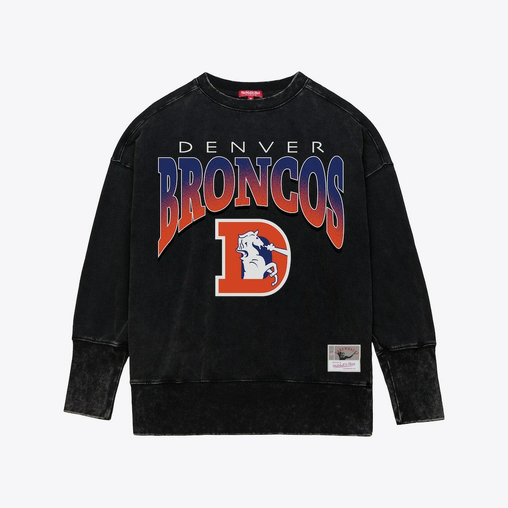 Denver Broncos Women's Delineate Mineral Wash Crewneck Sweatshirt | NFL US
