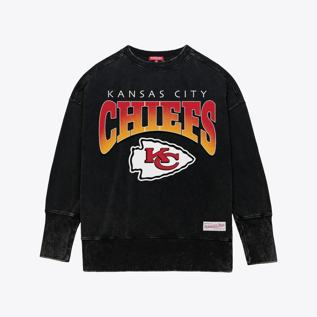 Kansas City Chiefs Women's Delineate Mineral Wash Crewneck Sweatshirt | NFL On sale