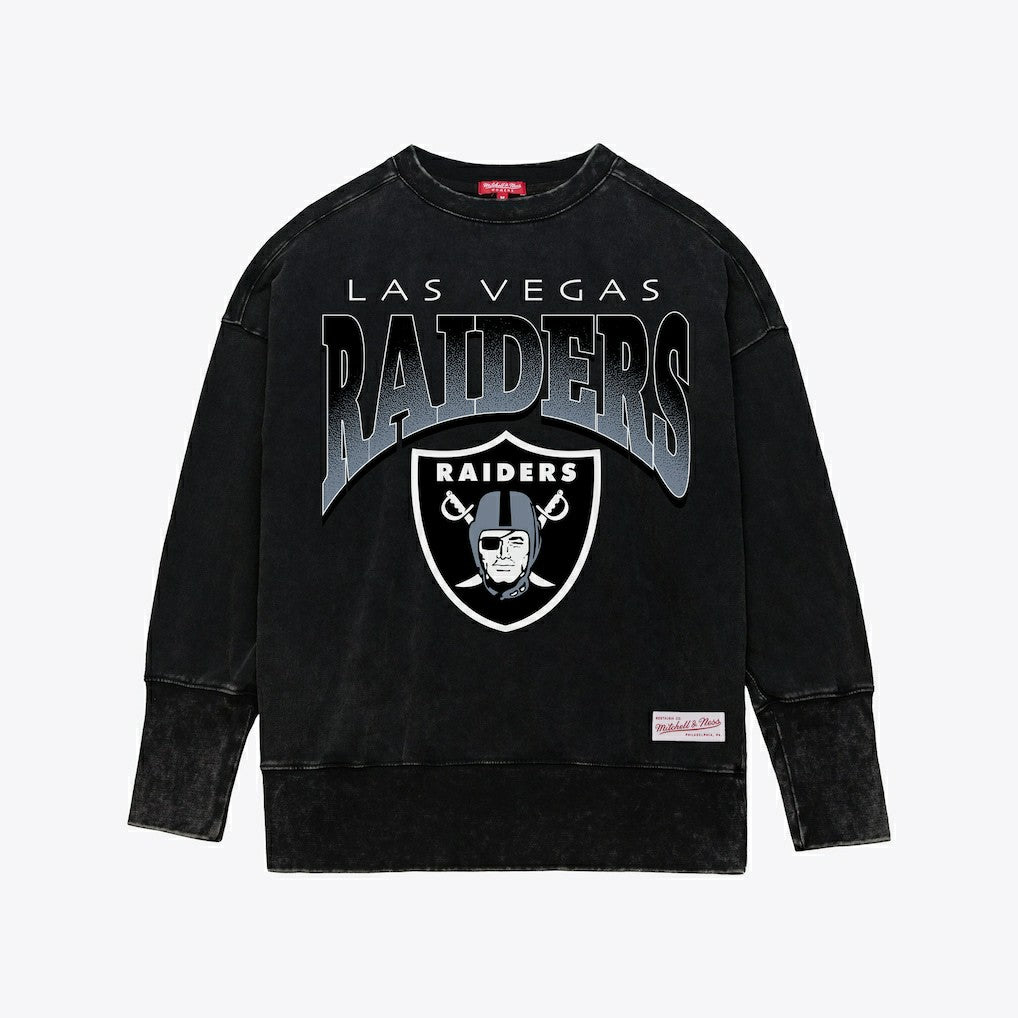 Las Vegas Raiders Women's Delineate Mineral Wash Crewneck Sweatshirt | NFL New