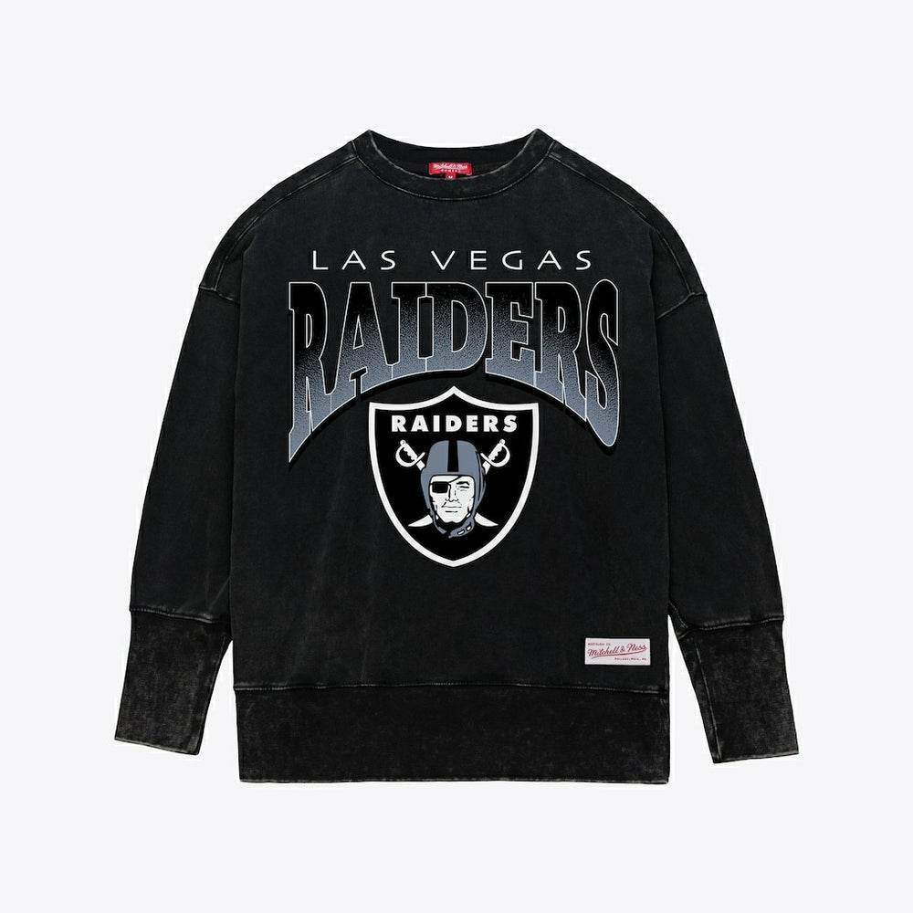 Las Vegas Raiders Women's Delineate Mineral Wash Crewneck Sweatshirt | NFL New