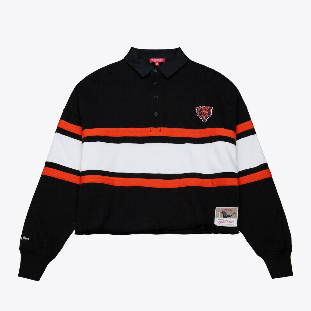 Chicago Bears Women's Cropped Long Sleeve Rugby Polo | NFL US