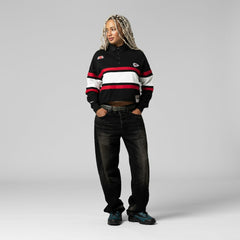 Kansas City Chiefs Women's Cropped Long Sleeve Rugby Polo | NFL Sale
