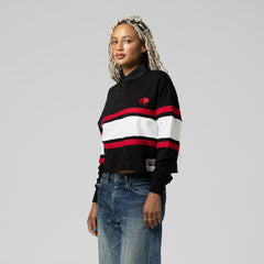 Buffalo Bills Women's Throwback Cropped Long Sleeve Rugby Polo | NFL US