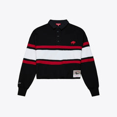Buffalo Bills Women's Throwback Cropped Long Sleeve Rugby Polo | NFL US