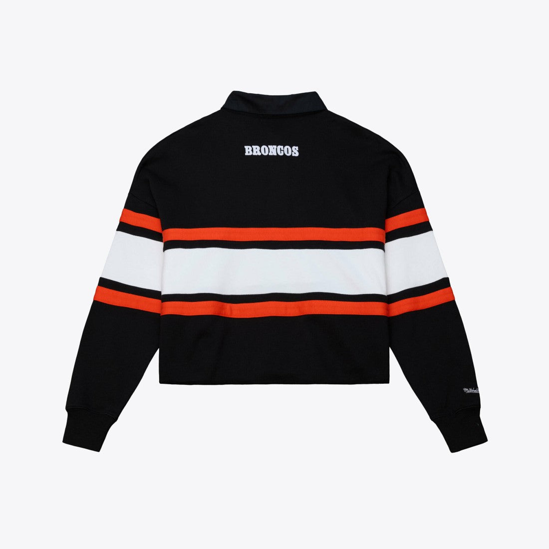 Denver Broncos Women's Throwback Cropped Long Sleeve Rugby Polo | NFL New