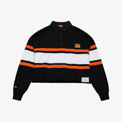 Cincinnati Bengals Women's Cropped Long Sleeve Rugby Polo | NFL Online
