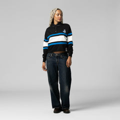 Detroit Lions Women's Cropped Long Sleeve Rugby Polo | NFL Hot