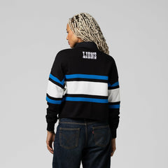 Detroit Lions Women's Cropped Long Sleeve Rugby Polo | NFL Hot