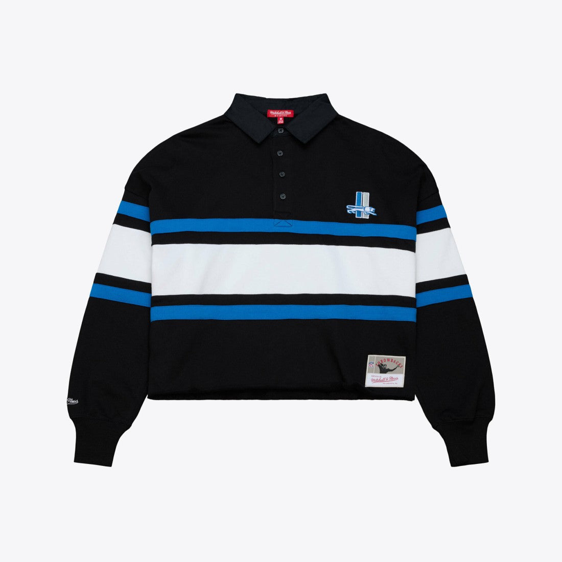 Detroit Lions Women's Cropped Long Sleeve Rugby Polo | NFL Hot