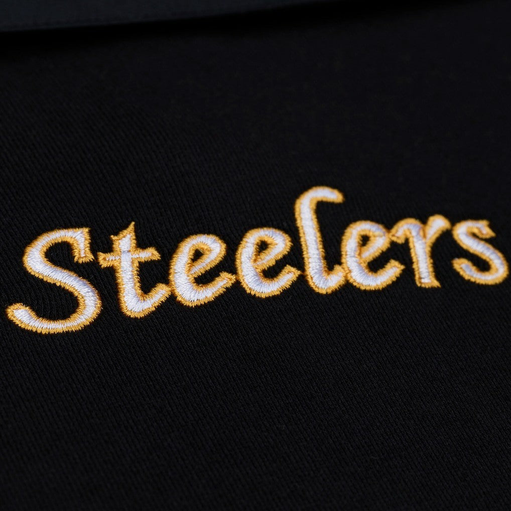 Pittsburgh Steelers Women's Cropped Long Sleeve Rugby Polo | NFL New