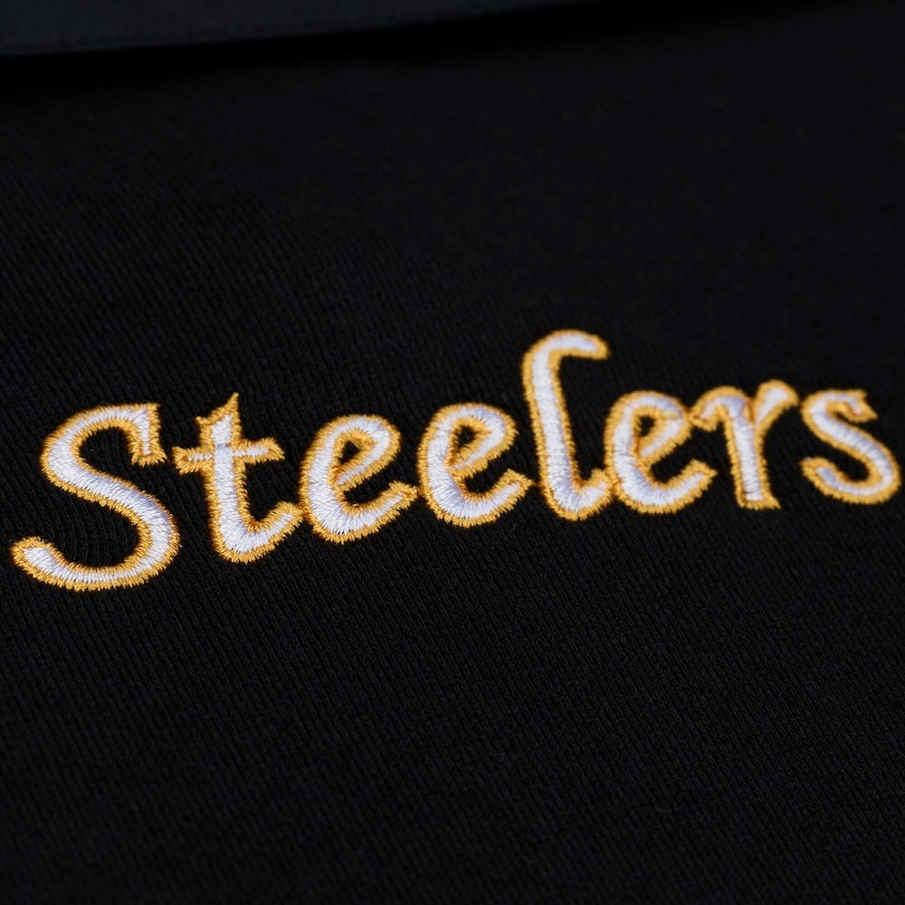 Pittsburgh Steelers Women's Cropped Long Sleeve Rugby Polo | NFL New