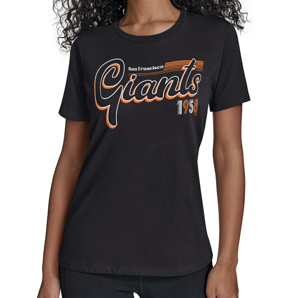 San Francisco Giants Starter Women's Groovy Script Team Fitted T-Shirt - MLB T-shirts
