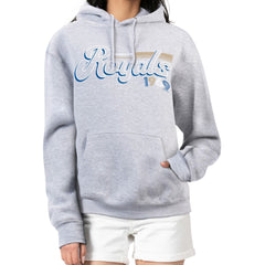 Kansas City Royals Starter Women's Groovy Script Team Fleece Pullover Hoodie - MLB Hoodies
