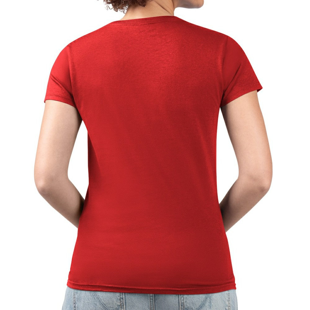 Texas Rangers G-III 4Her by Carl Banks Women's Super-Slim Fit Lightweight Pinstripe Circle V-Neck T-Shirt - MLB T-shirts