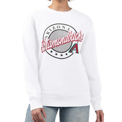 Arizona Diamondbacks G-III 4Her by Carl Banks Women's Pinstripe Circle Team Fleece Pullover Sweatshirt - MLB Pullover