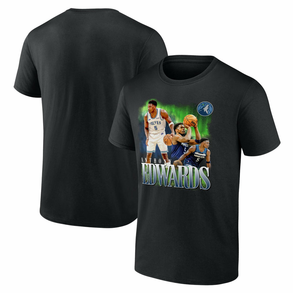 Black Anthony Edwards Minnesota Timberwolves Notorious 3.0 Player T-Shirt | NBA