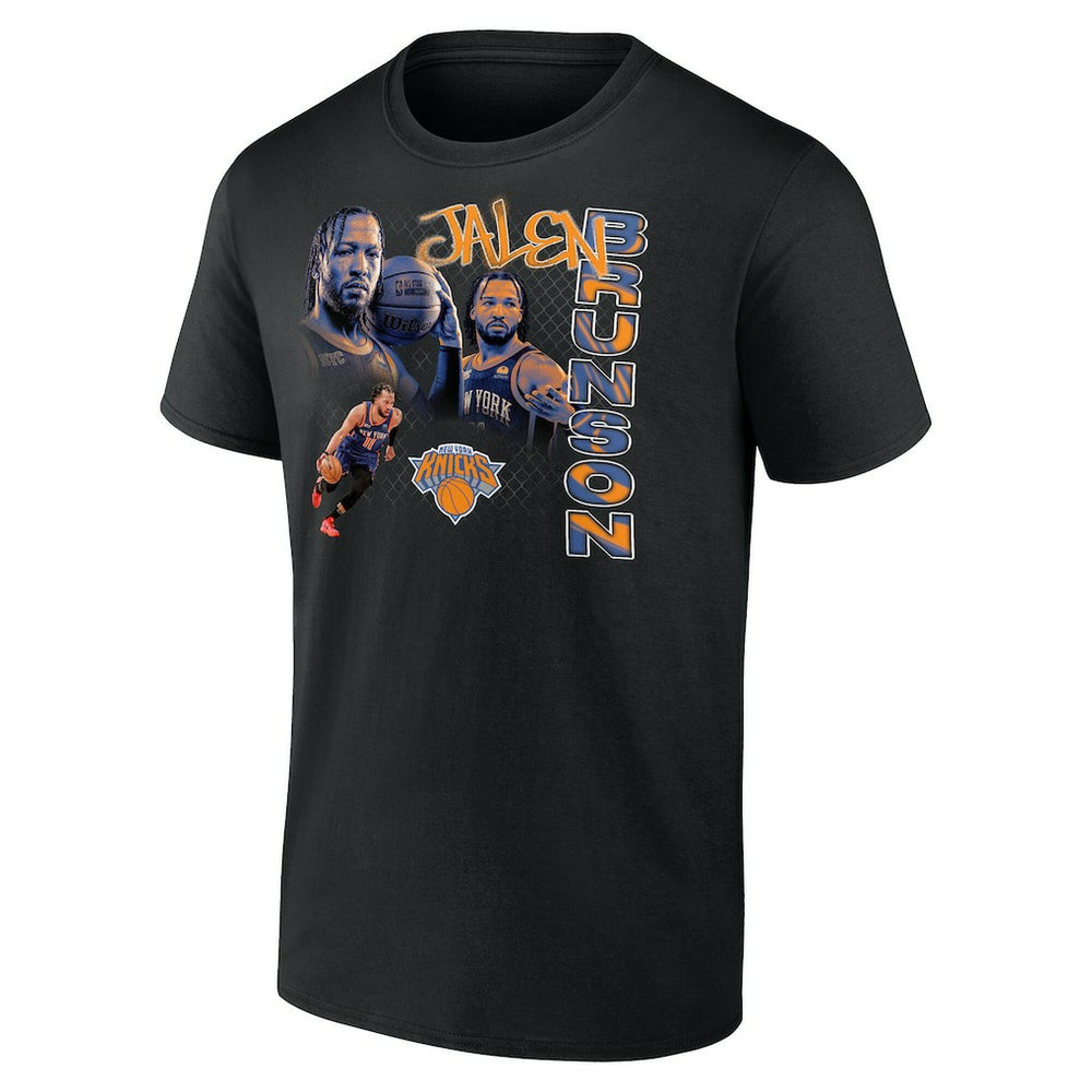 Black Jalen Brunson New York Knicks Notorious 3.0 Player T-Shirt | NBA