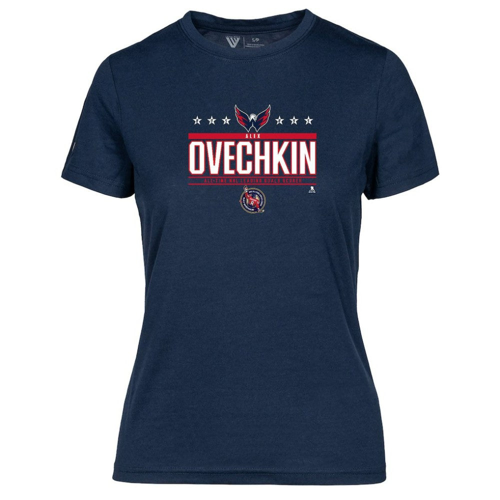 Alexander Ovechkin Washington Capitals Levelwear Women's NHL All-Time Leading Goal Scorer Milestone Stars Name & Number Maddox T-Shirt -  NHL T-shirts