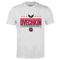 Alexander Ovechkin Washington Capitals Levelwear NHL All-Time Leading Goal Scorer Milestone Stars Name & Number Richmond T-Shirt -  NHL T-shirts