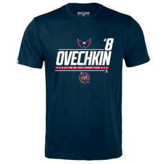 Alexander Ovechkin Washington Capitals Levelwear NHL All-Time Leading Goal Scorer Milestone Name & Number Richmond T-Shirt -  NHL T-shirts