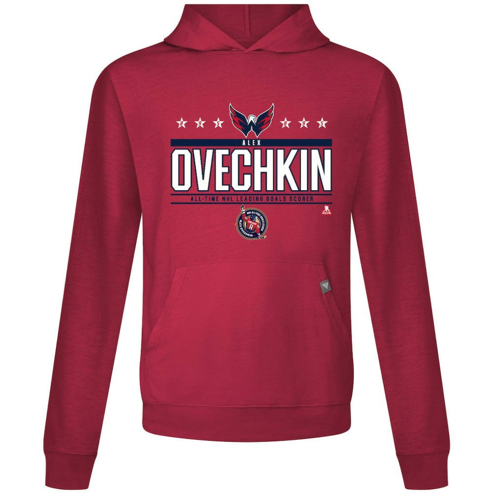 Alexander Ovechkin Washington Capitals Levelwear NHL All-Time Leading Goal Scorer Milestone Stars Name & Number Relay Pullover Hoodie -  NHL Hoodies
