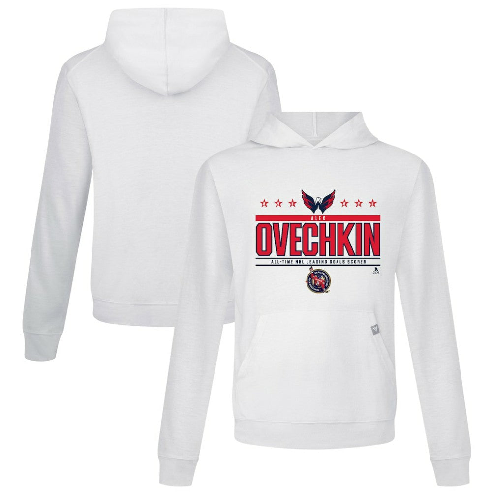 Alexander Ovechkin Washington Capitals Levelwear NHL All-Time Leading Goal Scorer Milestone Stars Name & Number Relay Pullover Hoodie -  NHL Hoodies